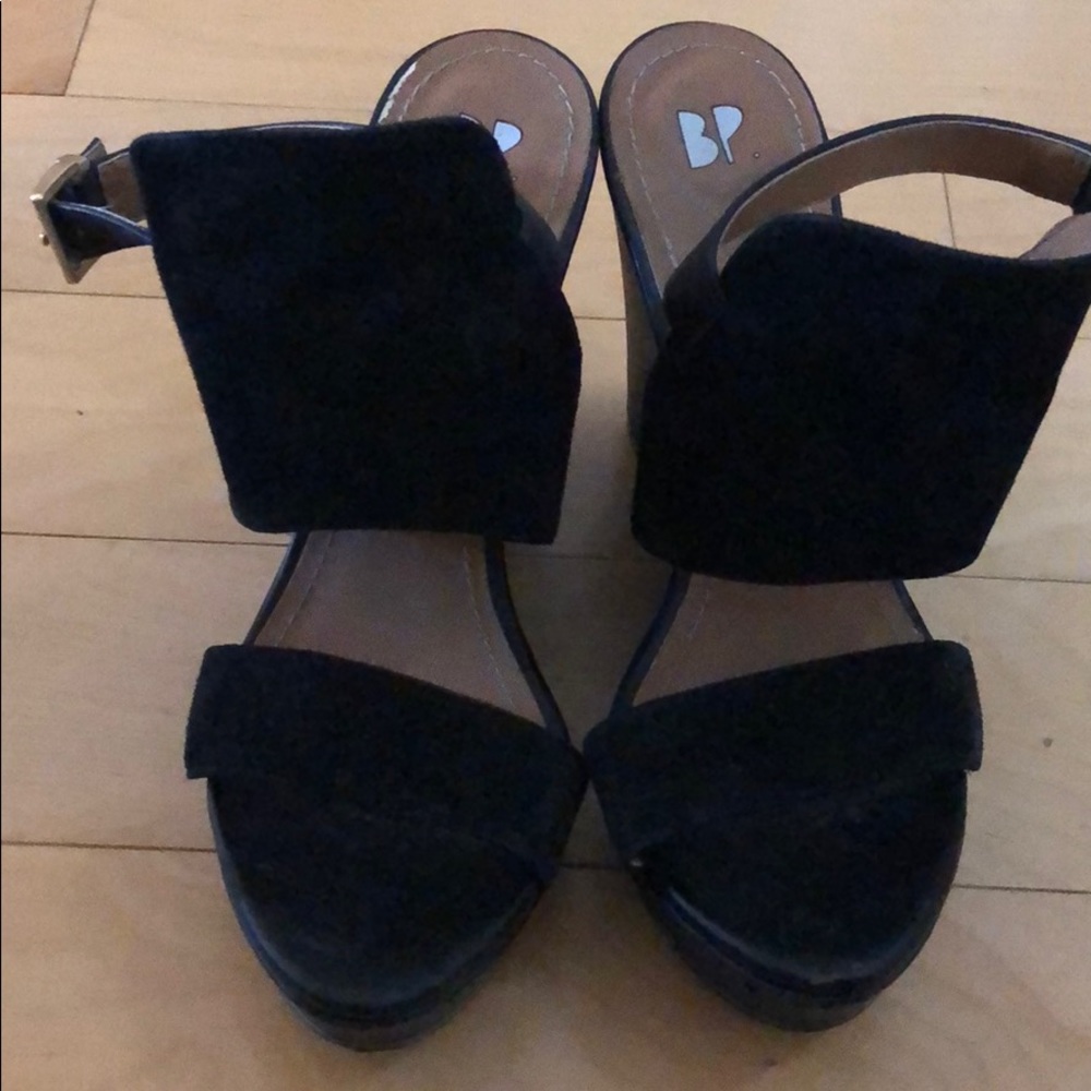 BP platform sandals in suede